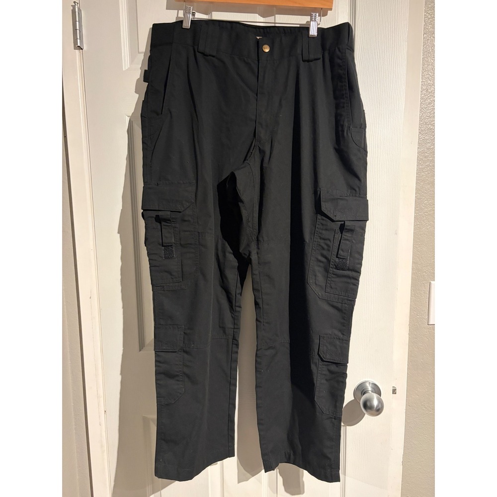 5.11 Tactical Mens Black Ripstop Cargo Work Pants 38x30 Multi-Pocket Utility